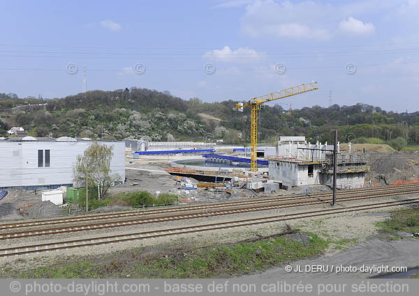 Station d'puration de Sclessin en construction